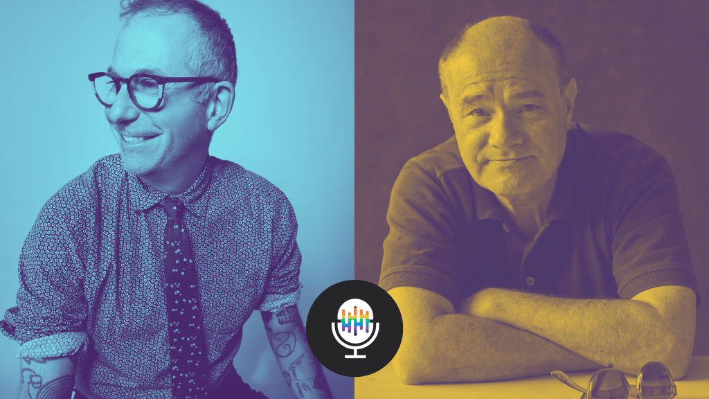 (left to right) Ken Schneck and Mark Segal on this week's episode of This News is So Gay