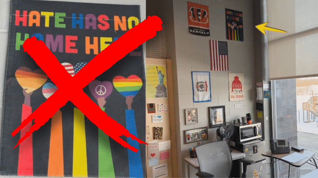 Ohio school district bans ‘Hate Has No Home Here’ poster over inclusion of rainbow, trans flags