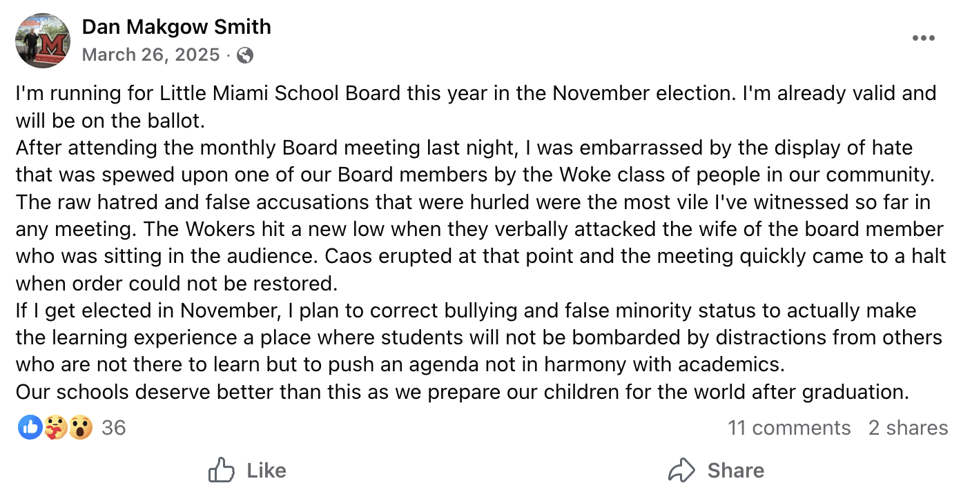 Ohio school board member resigns after hateful posts found online